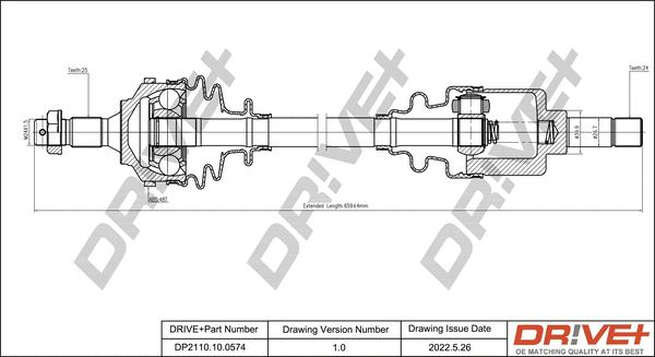 Arbre de transmission Dr!ve+ DP2110.10.0574