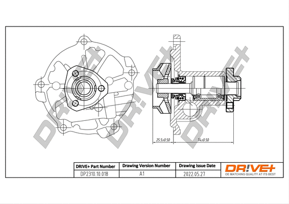 Pompe à eau, refroidissement du moteur Dr!ve+ DP2310.10.018