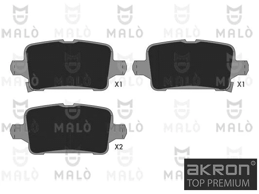 Kit de plaquettes de frein, frein à disque AKRON-MALÒ 1051373