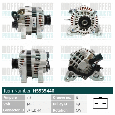 Alternateur HOFFER H5535446