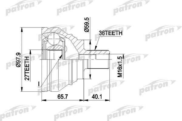 Jeu de joints, arbre de transmission PATRON PCV1463