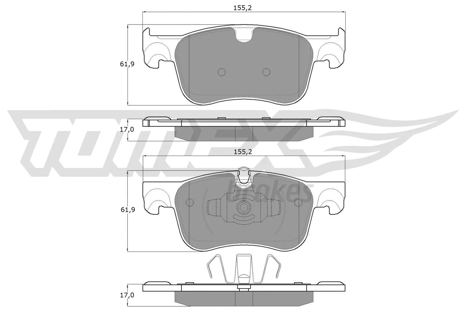 Kit de plaquettes de frein, frein à disque TOMEX Brakes TX 18-35