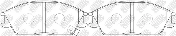 Kit de plaquettes de frein, frein à disque NiBK PN0091