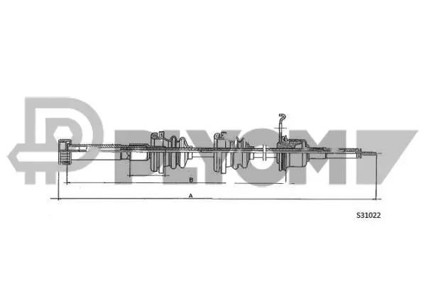 Câble flexible de commande de compteur PLYOM P762959