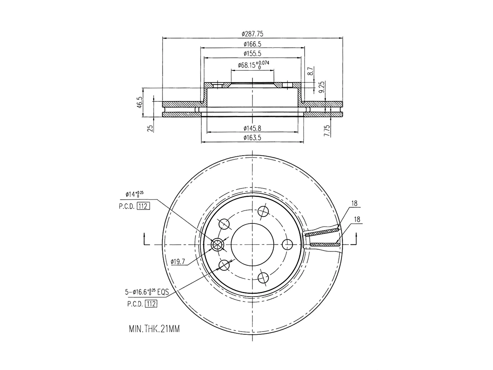 Disque de frein A.Z. Meisterteile AZMT-44-024-1514