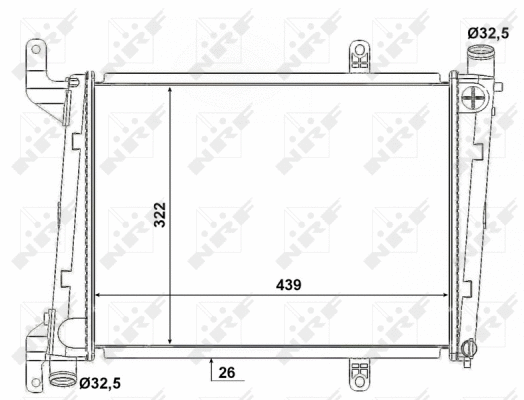 Radiateur, refroidissement du moteur NRF 53193