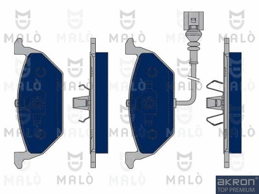 Kit de plaquettes de frein, frein à disque AKRON-MALÒ 1050103