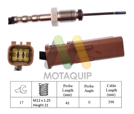 Capteur, température des gaz MOTAQUIP LVET385