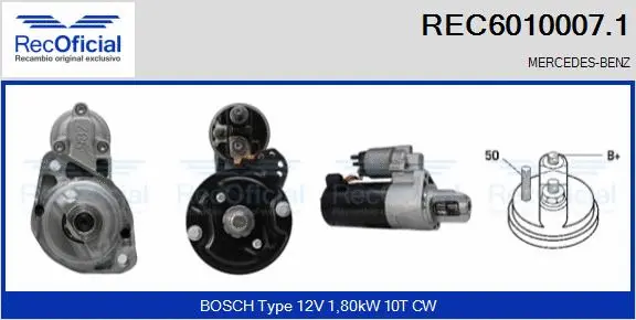 Démarreur RECOFICIAL REC6010007.1