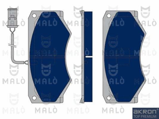 Kit de plaquettes de frein, frein à disque AKRON-MALÒ 1050159