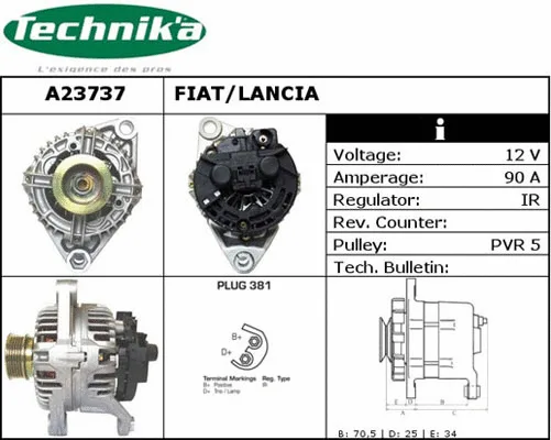 Alternateur Technika A23737