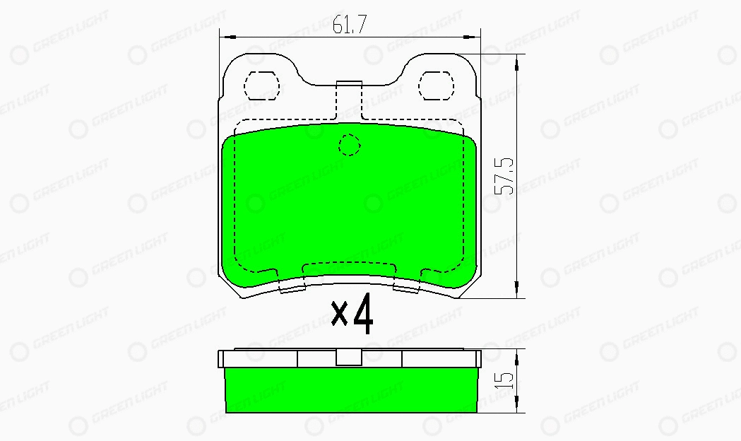 Kit de plaquettes de frein, frein à disque Automotive Adriado GLBP0292