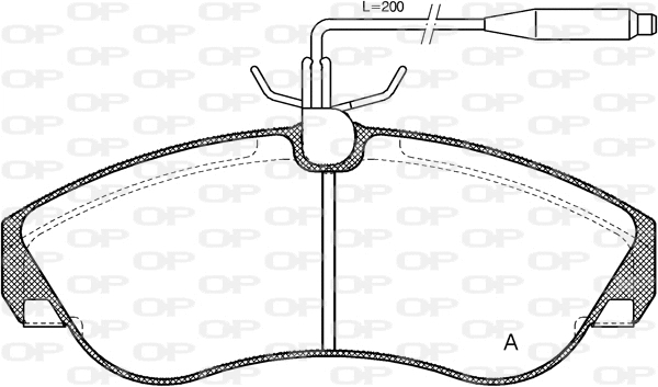 Kit de plaquettes de frein, frein à disque OPEN PARTS BPA0487.02