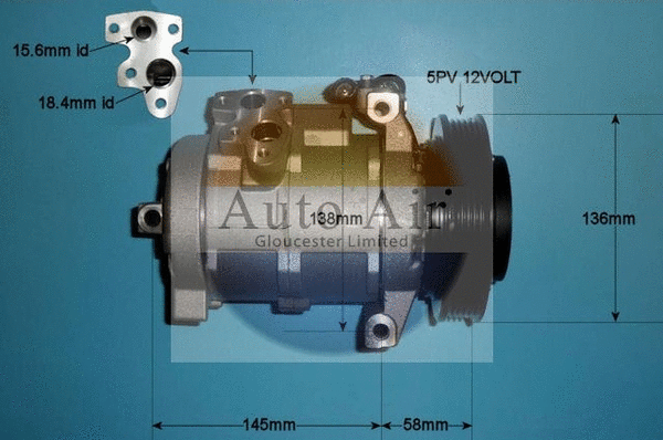 Compresseur, climatisation AUTO AIR GLOUCESTER 14-0183P
