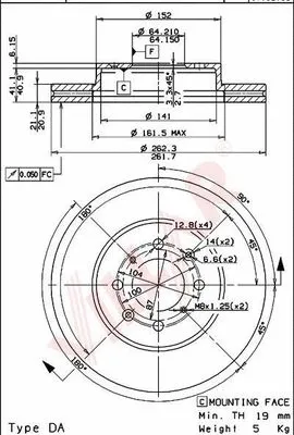 Disque de frein VILLAR 628.0632