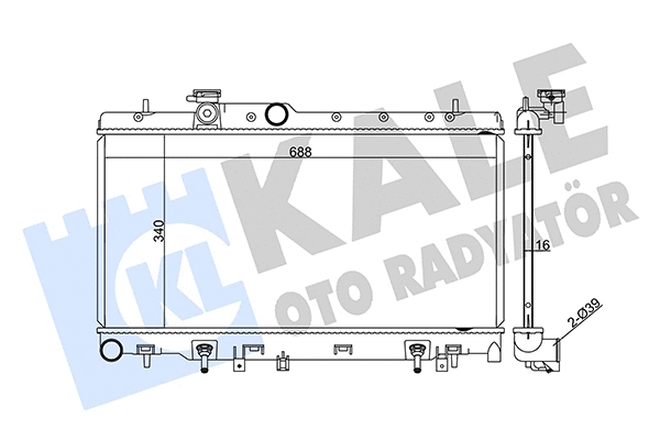 Radiateur, refroidissement du moteur KALE OTO RADYATÖR 371500