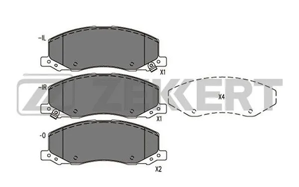 Kit de plaquettes de frein, frein à disque ZEKKERT BS-1290