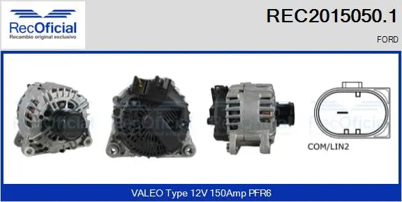 Alternateur RECOFICIAL REC2015050.1