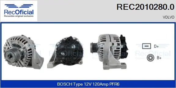 Alternateur RECOFICIAL REC2010280.0