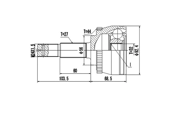 Jeu de joints, arbre de transmission DYNAMATRIX DCV841028