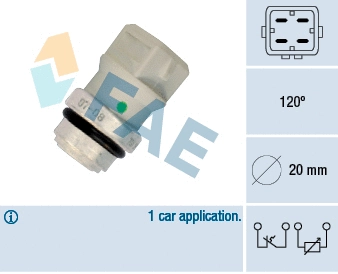 Sonde, température du liquide de refroidissement FAE 34321