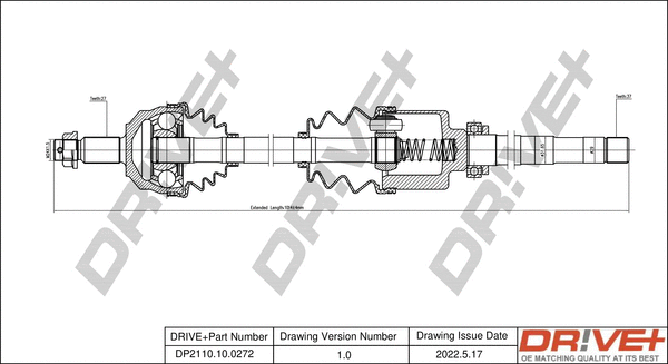 Arbre de transmission Dr!ve+ DP2110.10.0272
