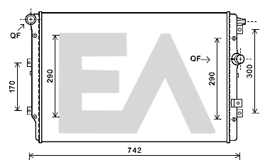 Radiateur, refroidissement du moteur EACLIMA 31R77064