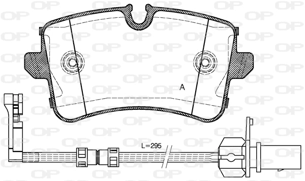 Kit de plaquettes de frein, frein à disque OPEN PARTS BPA1343.20