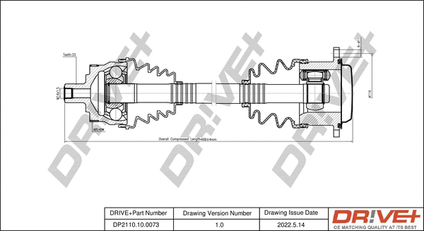 Arbre de transmission Dr!ve+ DP2110.10.0073