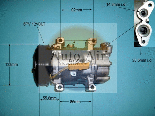 Compresseur, climatisation AUTO AIR GLOUCESTER 14-7482P