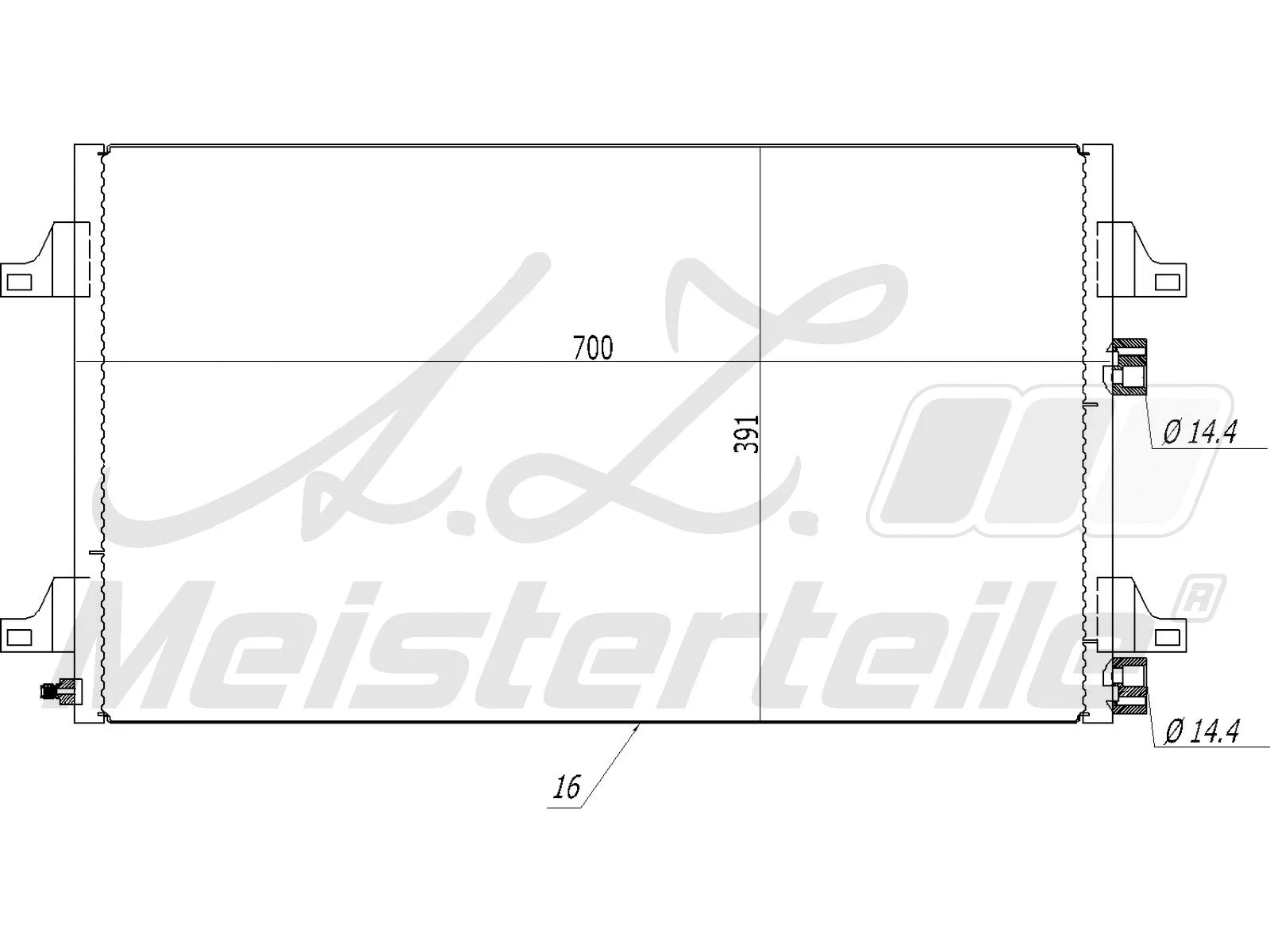 Condenseur, climatisation A.Z. Meisterteile AZMT-45-030-1213