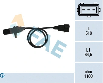 Capteur d'angle, vilebrequin FAE 79007