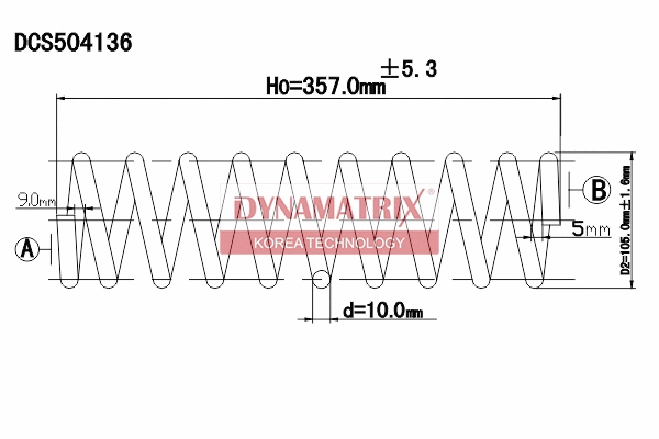 Ressort de suspension DYNAMATRIX DCS504136