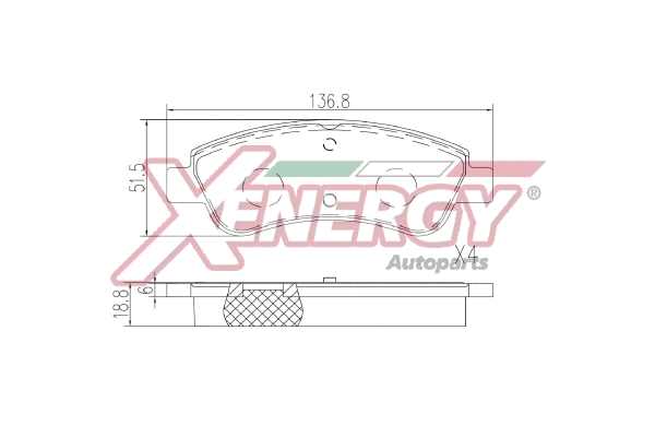 Kit de plaquettes de frein, frein à disque AP XENERGY X41399