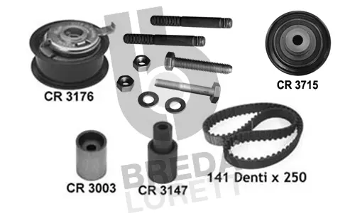 Kit de courroie crantée BREDA LORETT KCD0598