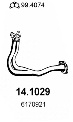 Tuyau d'échappement ASSO 14.1029