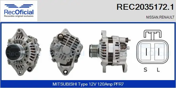 Alternateur RECOFICIAL REC2035172.1