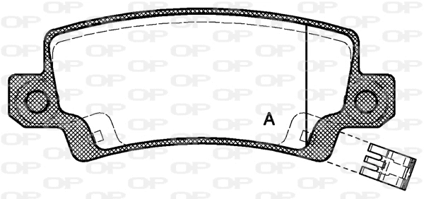 Kit de plaquettes de frein, frein à disque OPEN PARTS BPA0874.02