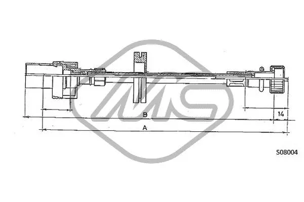 Câble flexible de commande de compteur Metalcaucho 81733