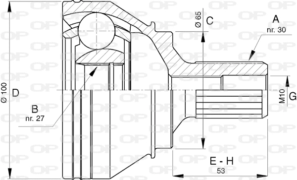 Jeu de joints, arbre de transmission OPEN PARTS CVJ5761.10
