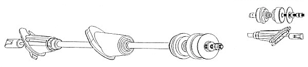 Tirette à câble, commande d'embrayage CEF CT01135