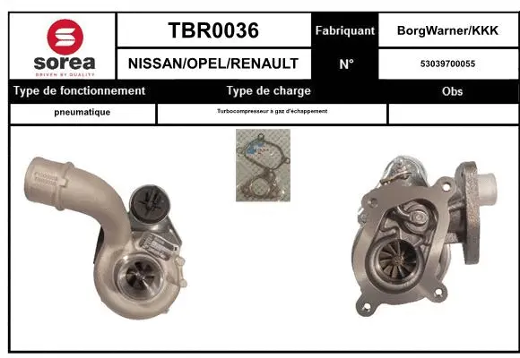 Turbocompresseur, suralimentation EAI TBR0036
