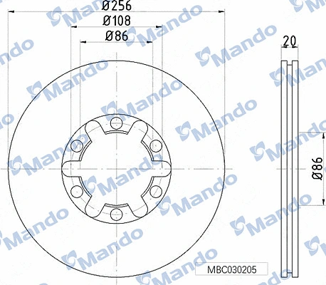 Disque de frein MANDO MBC030205