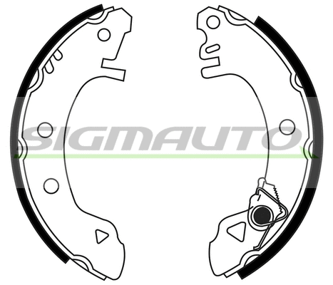 Jeu de mâchoires de frein SIGMAUTO SFA214