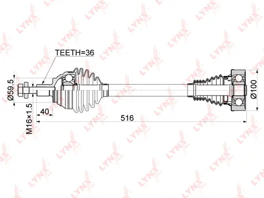 Arbre de transmission LYNXAUTO CD-1137
