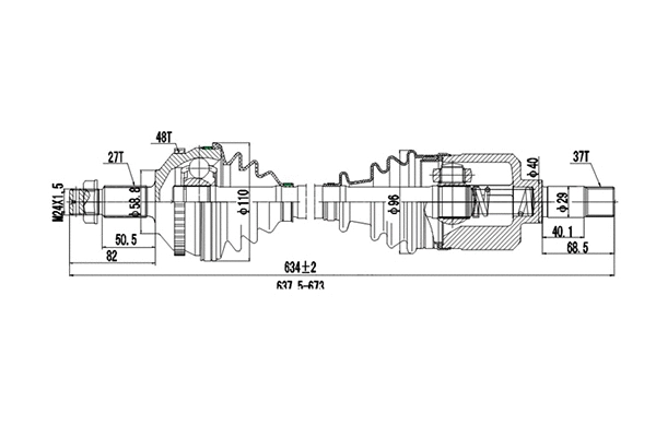 Arbre de transmission DYNAMATRIX DDS210016
