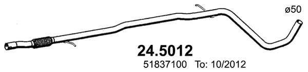 Tuyau d'échappement ASSO 24.5012