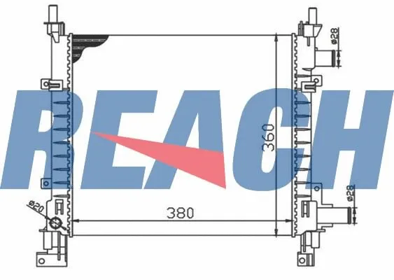 Radiateur, refroidissement du moteur REACH 1.40.13739.534