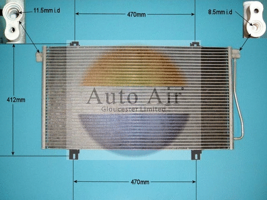 Condenseur, climatisation AUTO AIR GLOUCESTER 16-1089