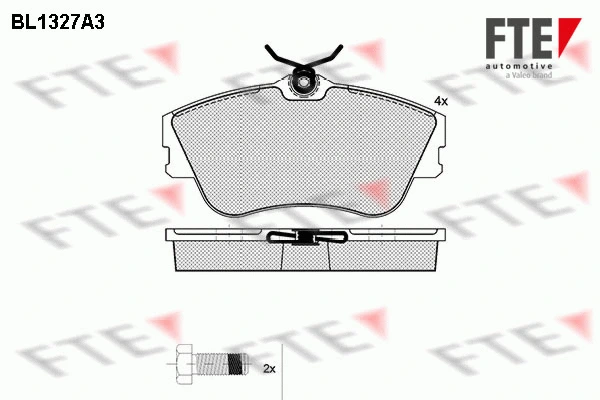 Kit de plaquettes de frein, frein à disque FTE 9010116